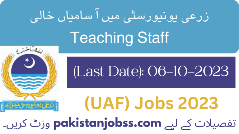University of Agriculture Faisalabad Teaching Staff Jobs 2023