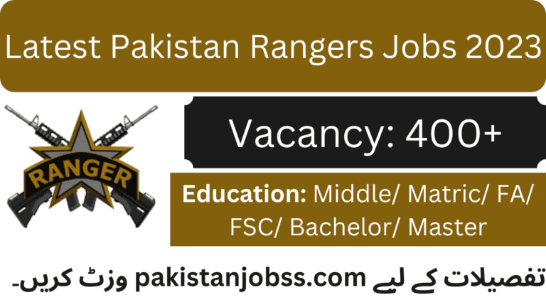 Latest Pakistan Rangers Jobs 2023| Online Apply