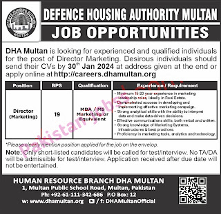 Defense Housing Authority DHA Jobs in Multan 