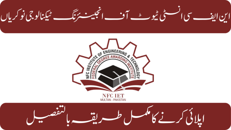 NFC Institute of Engineering Technology Jobs 2024
