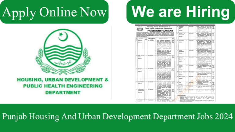Punjab Housing And Urban Development Department Jobs 2024