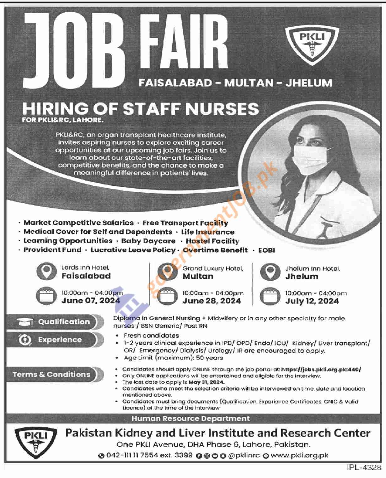 PKLI Staff Nurse Jobs 2024
